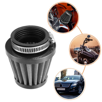 Air Filter Cleaner / 45mm / Round Tapered Black for Motorcycle