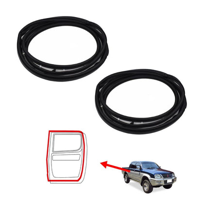 Door Rubber Seal Rear L+R Fits Mitsubishi L200 Strada Triton Pickup 4D 96-05 D07
