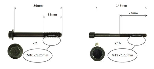 2 x Head Gasket+Head Bolts for Toyota Tarago GSR50 3.5L 2GRFE