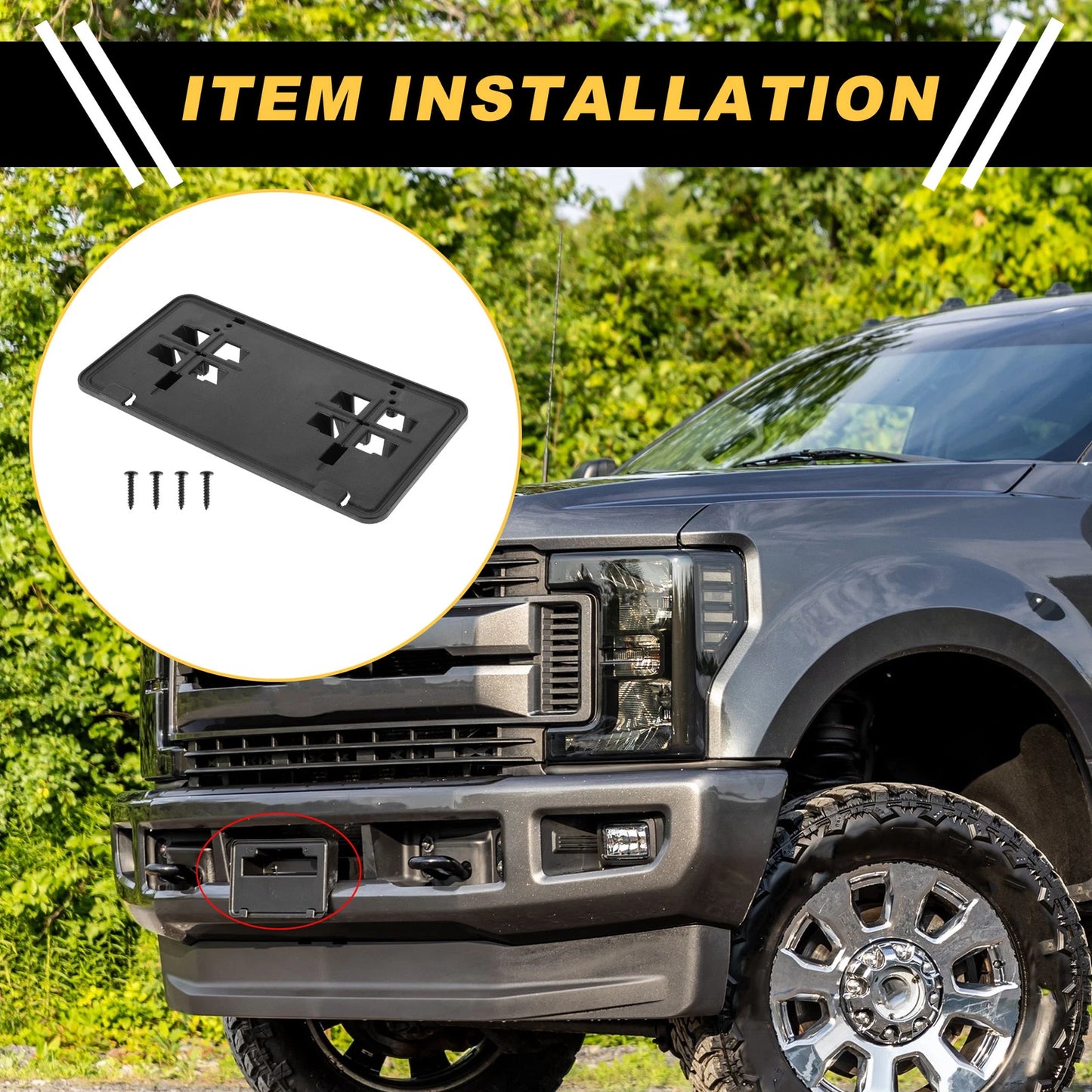Bumper License Plate Bracket Holder for Ford F-150 (2015-2017)