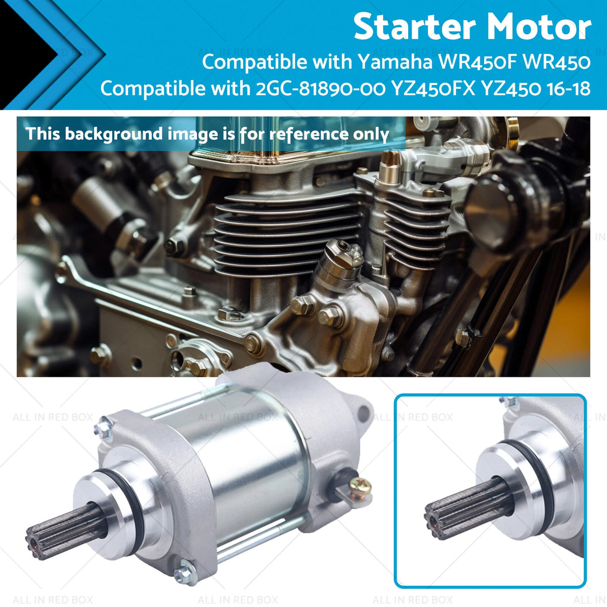 Starter Motor for Yamaha WR450 WR450F YZ450FX YZ450 (2016-2018)
