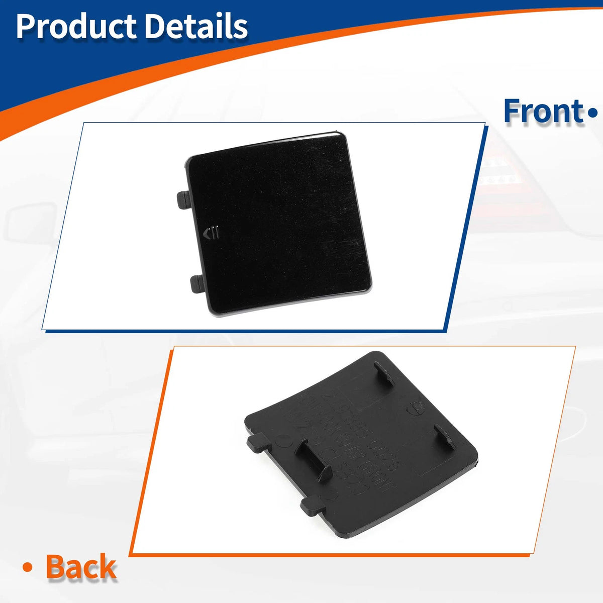Car Bumper Tow Hook Cover for Mercedes-Benz CLS (2004-2007) Black