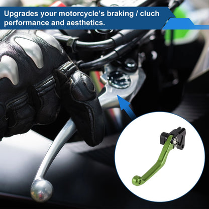Brake Clutch Levers / 2 x Short / Green for Yamaha WR250F (2017–2022)