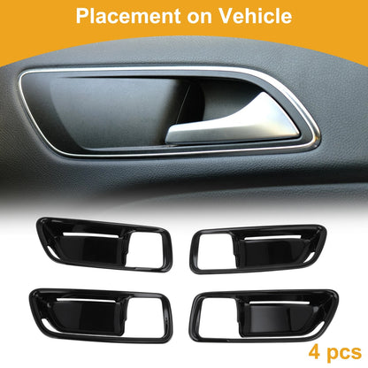 Interior Door Handle Bowl Cover Trim for Honda CHR (2024-2025) Gloss Black