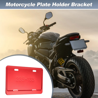 Plate Holder Bracket Aluminum Alloy Red 26x10 mm for Motorcycle