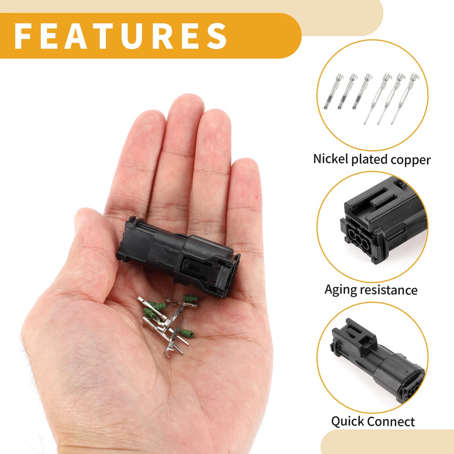 3 Pin Crankshaft Position Sensor Connector for Toyota