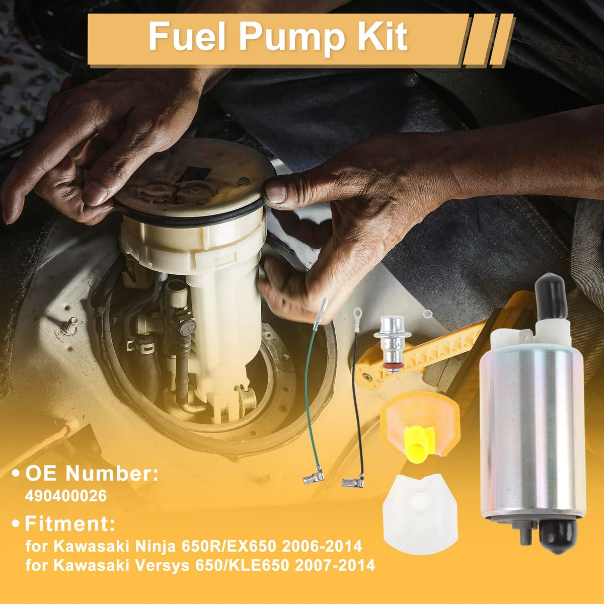 Fuel Pump for Kawasaki Ninja 650R/EX650 (2006–2014)