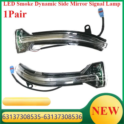 Pair LED Smoke Dynamic Side Mirror Lamp for BMW 5/6/7 F10/F12 (2010–2016)