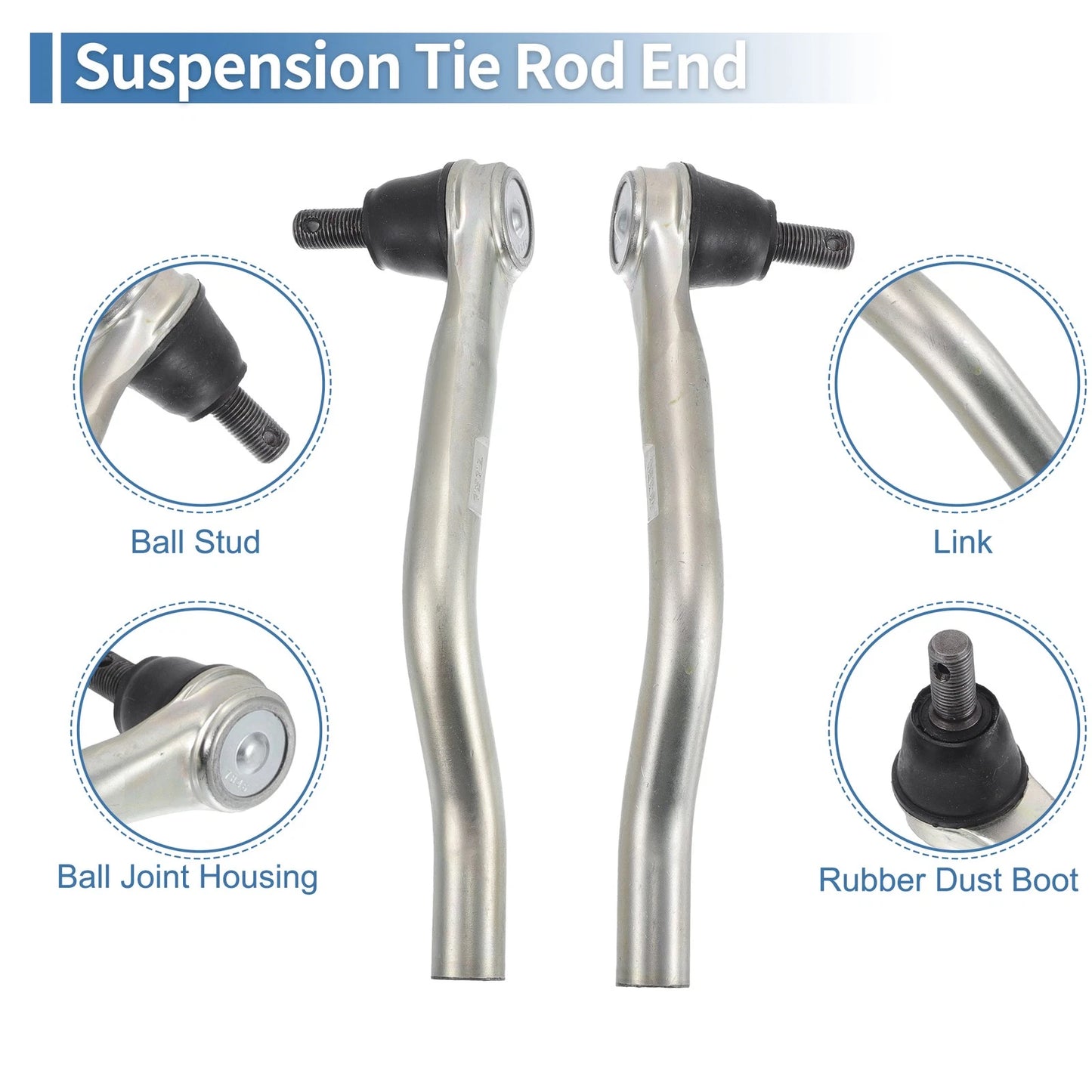 Front Outer Tie Rod End Links for Honda Civic (2006-2011)