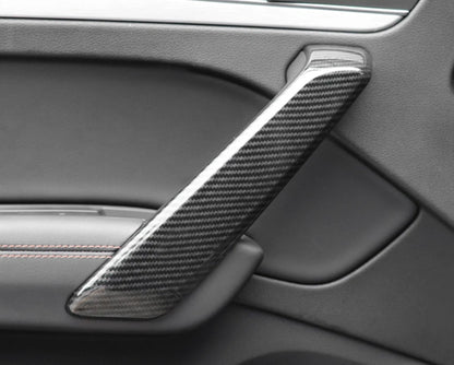 Carbon Fiber Interior Armrest Frame Cover Trim for Audi Q5 (2018-2022) 4 x pcs