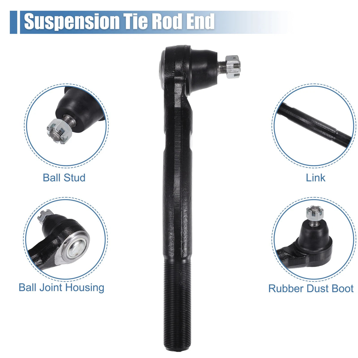 4 x Front Lower Upper Tie Rod End Links for Jeep Grand Cherokee (1999-2004)