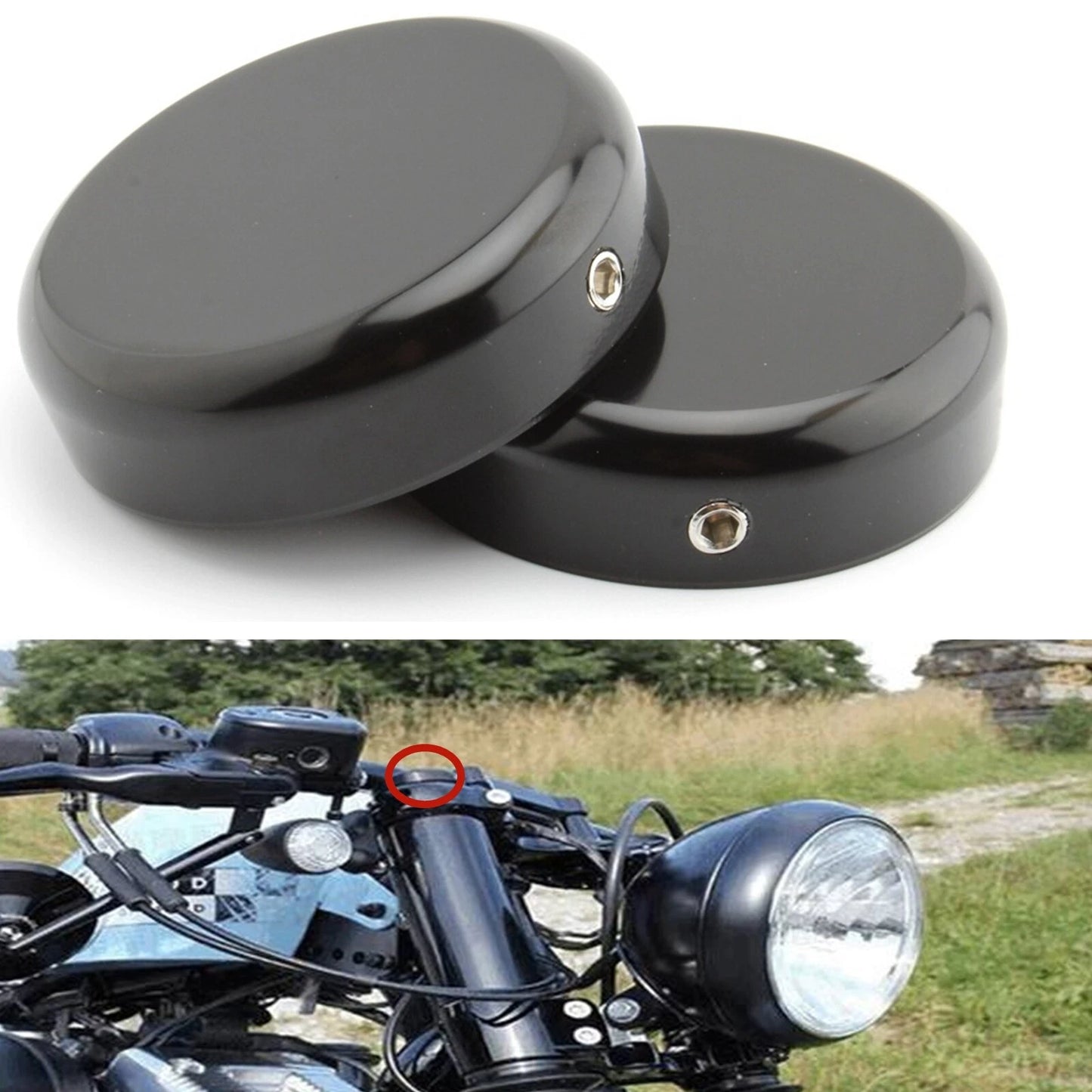 Upper Fork Stem Nut Cap Cover for Harley XL1200X (2016-2022) Black