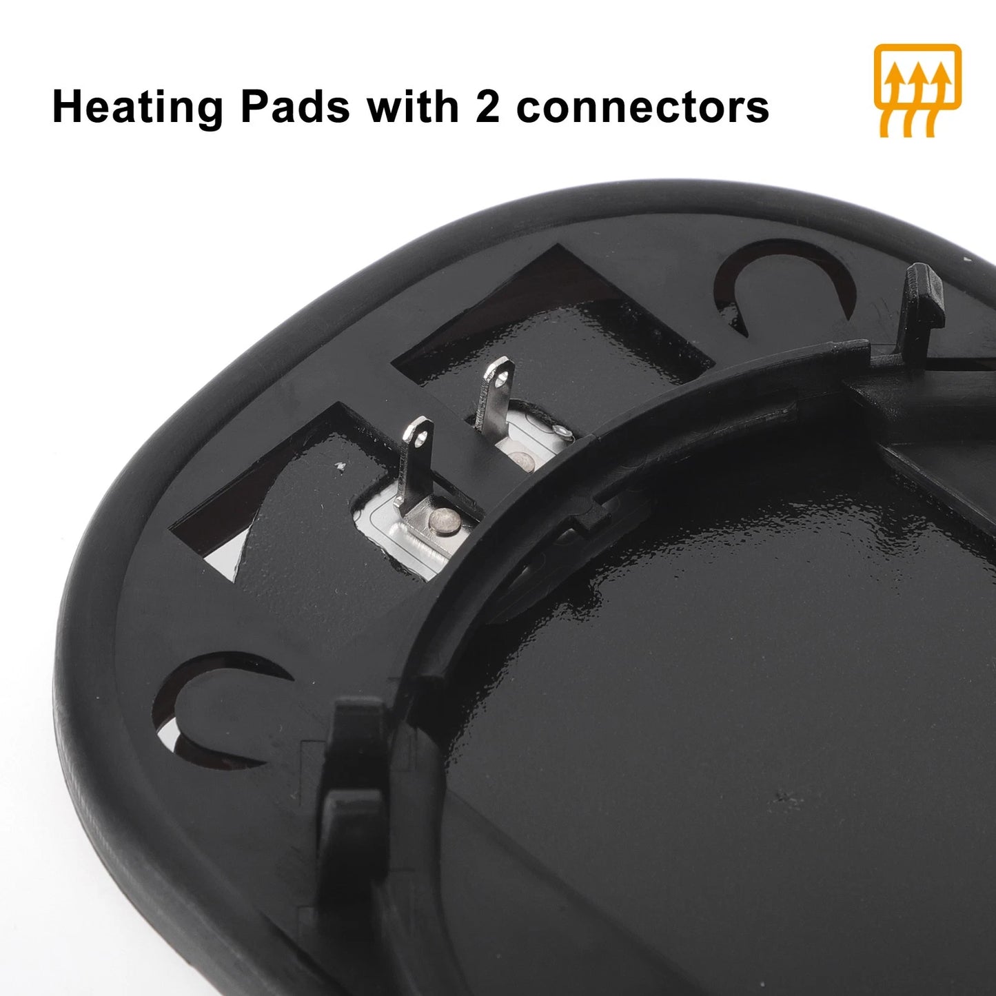 Left Side White Mirror Glass w/ Back Convex Heated for Ford Ka (1996-2008)
