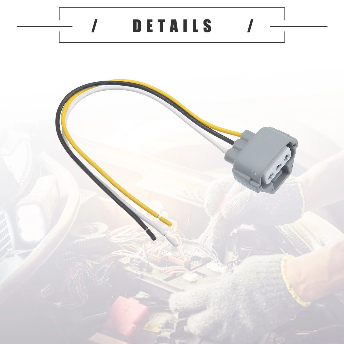 Front Turn Signal Wiring Harness Connector Plug for Toyota - Black 1 Set