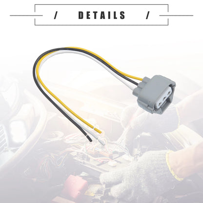 Front Turn Signal Wiring Harness Connector Plug for Toyota - Black 1 Set