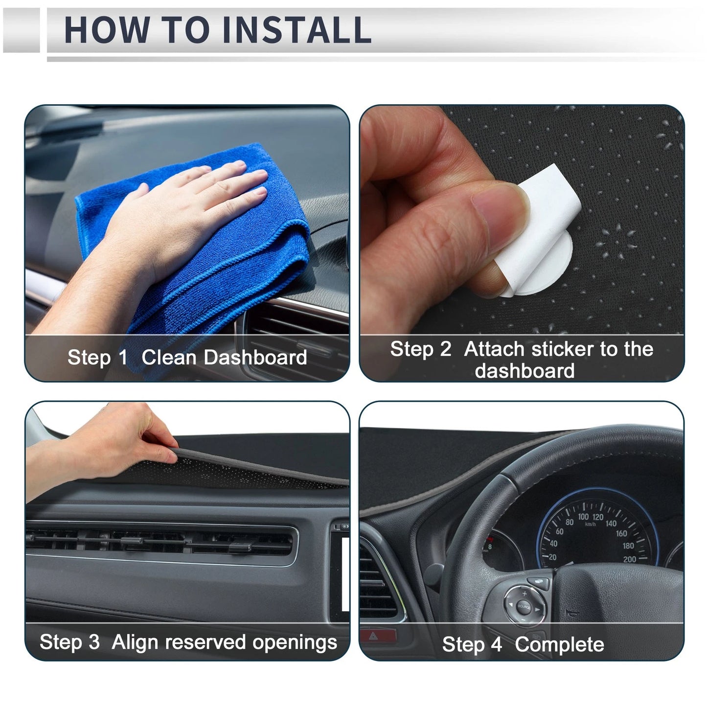 Dash Cover Mat for Mazda 3 Axela (2009-2013) Sun Protector Gray