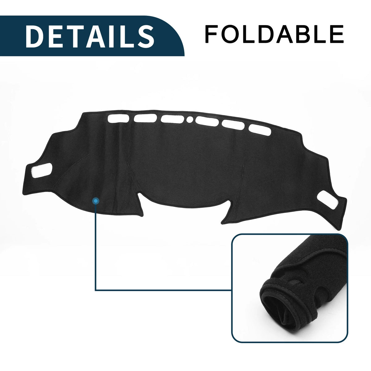 Dashboard Cover Mat for Nissan X-Trail T32 (2013-2024) - Black 1 Set