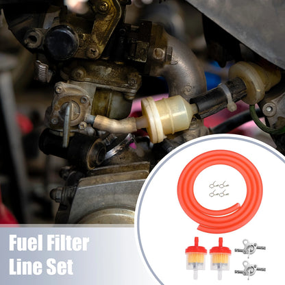 Set Motorcycle Fuel Filters with 2 Valve Petcock for CRF50/70 ATV Moped
