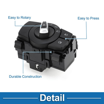 Headlight Switch for BMW 325i 335i (2008-2011) Black Plastic