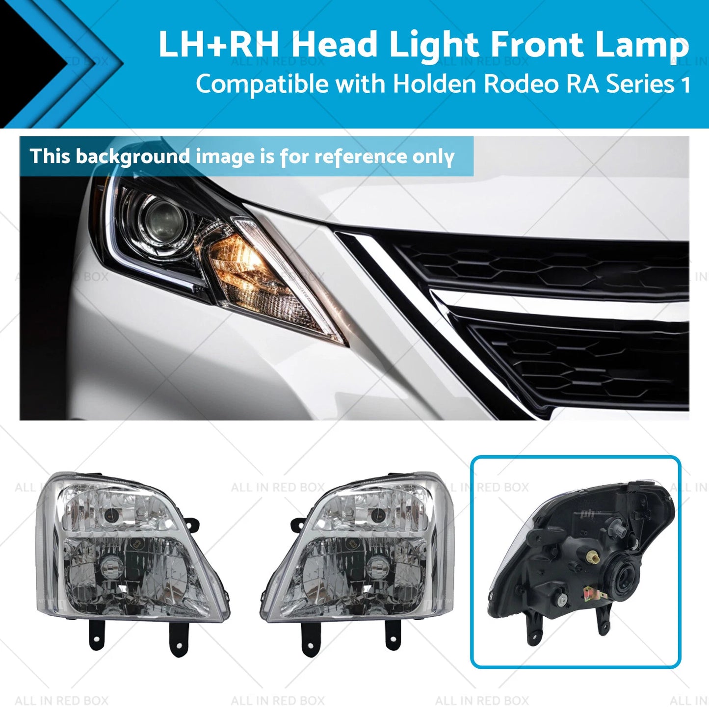 LH & RH Headlight Front Lamp for Holden Rodeo RA (2003-2007)