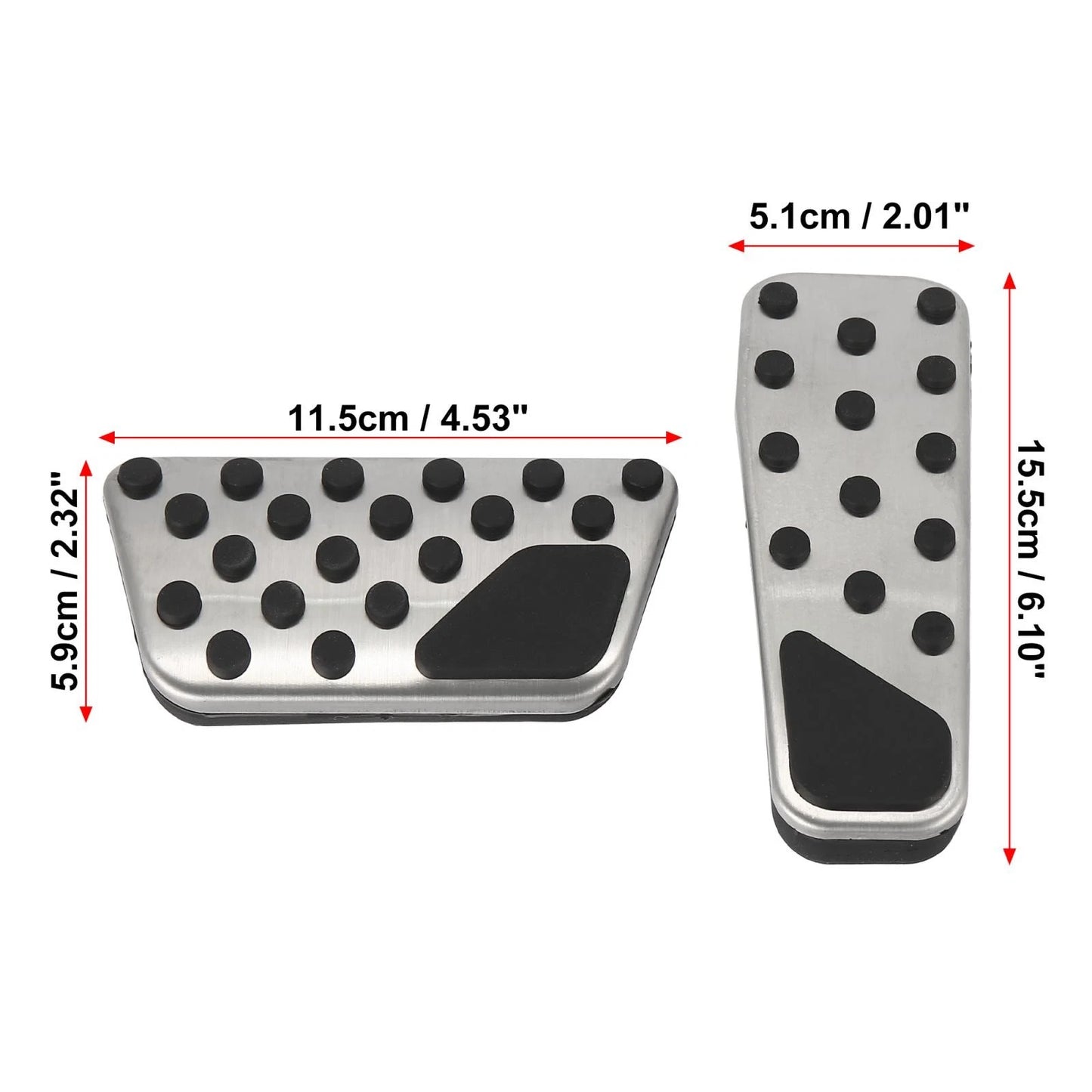 Brake Pedal Gas Accelerator Cover Set for Dodge Challenger (2009-2019)