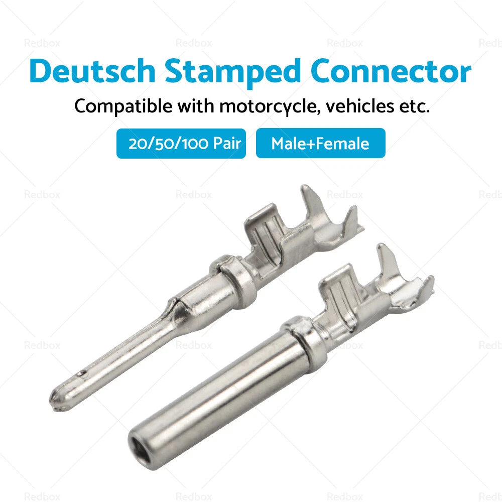 Deutsch Solid Terminal No.16 Stamped Contact Pins Male Female