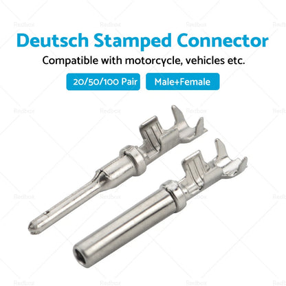 Deutsch Solid Terminal No.16 Stamped Contact Pins Male Female