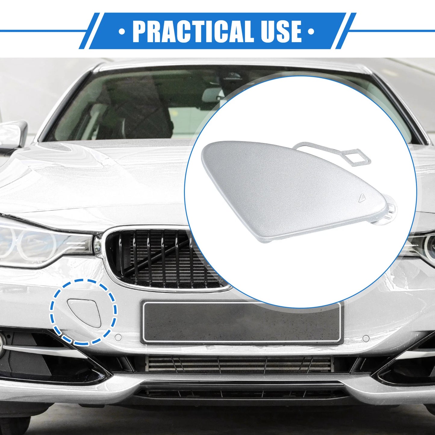Front Bumper Tow Hook Eye Hole Cover for BMW 3 Series (2012-2015)