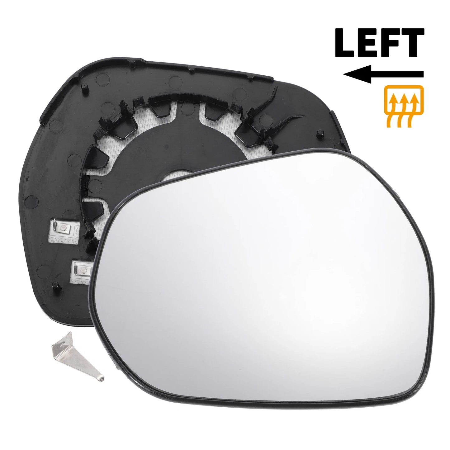 Left Side White Mirror Glass w/ Back Convex Heated for Ford Puma (2019-2023)