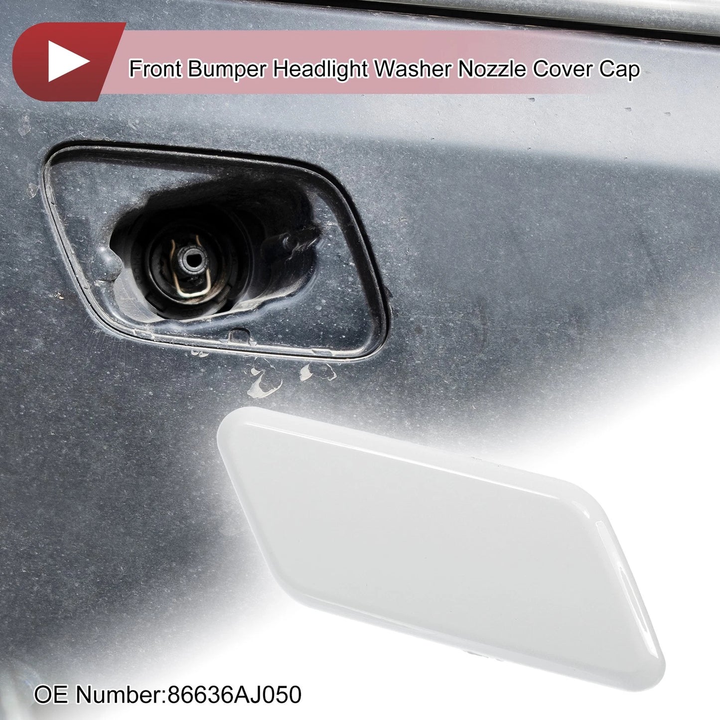Washer Nozzle Cover Cap for Subaru Outback (2010-2012) - White
