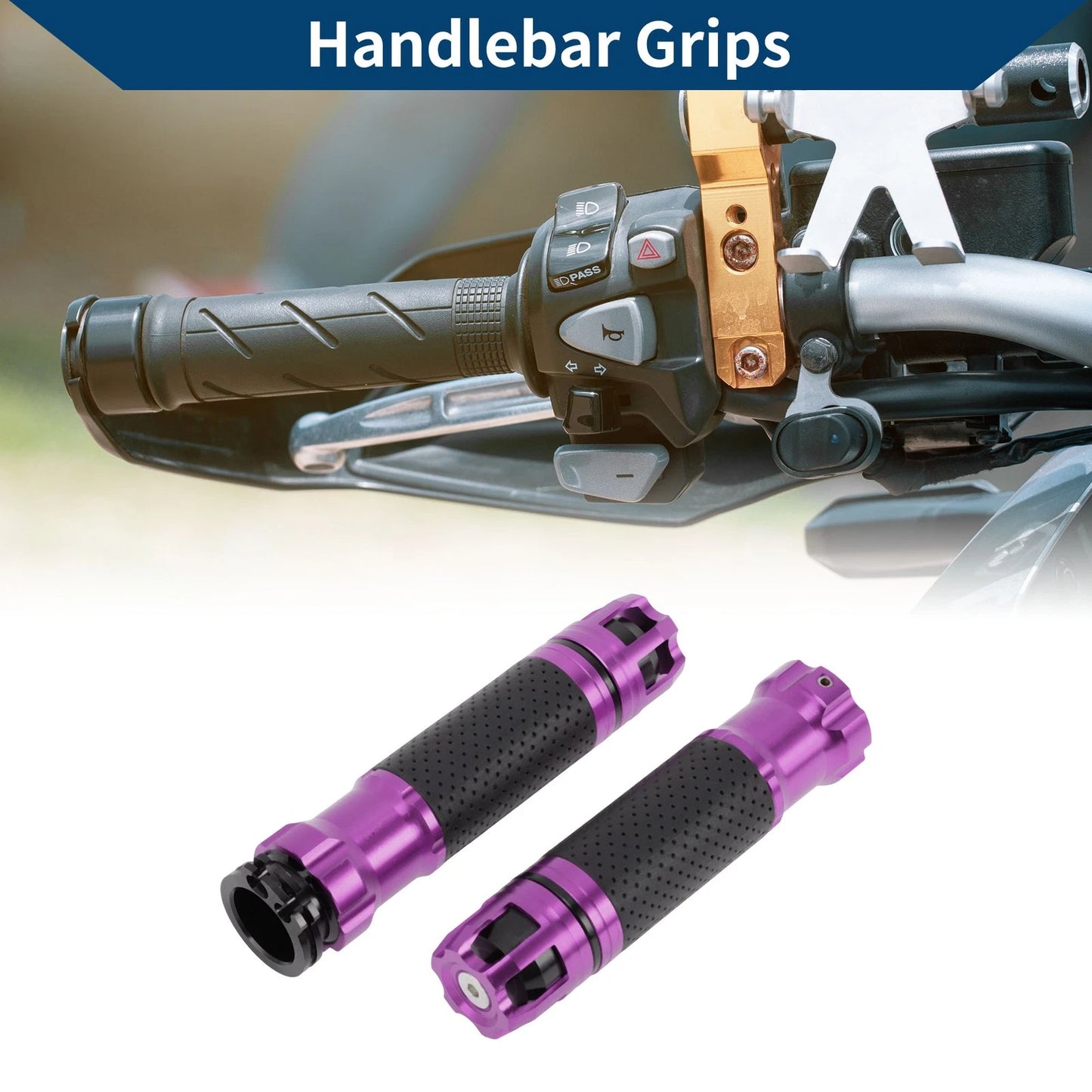 23 x 23 mm Hand Grips Cover Aluminum Alloy for Motorcycle
