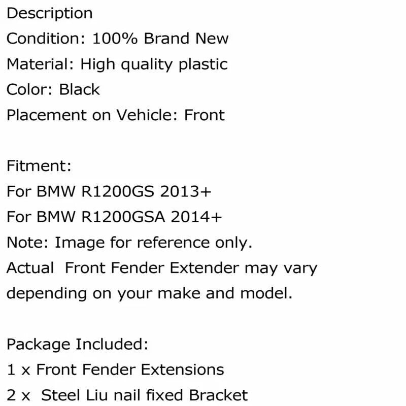 Fender Cowl Cover for BMW R1200GS (2013-2019) R1250GS (2019-2024)
