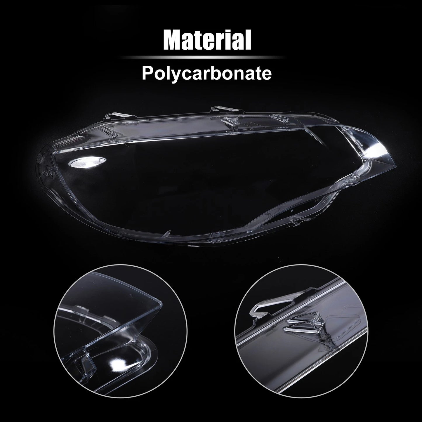 Car Front Headlight Lens Cover for BMW E71 X6 2008-2014 - 2 x Caps