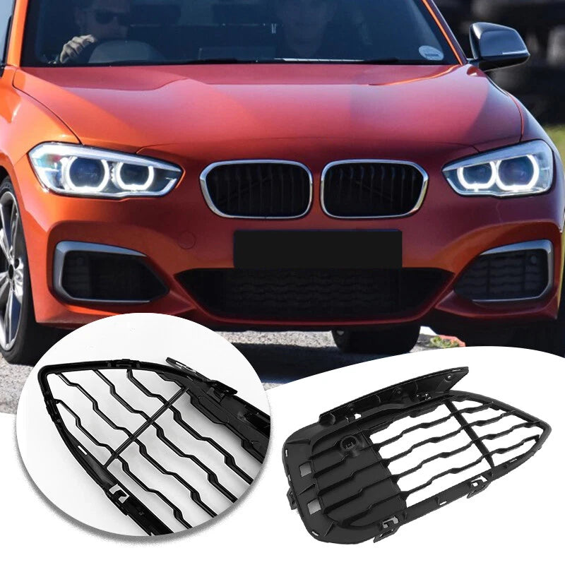 Front Fog Light Grill Cover for 2015-2019 BMW F20 F21 M135i M Sport Honeycomb