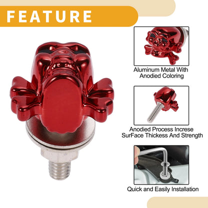 License Plate Screws Cover 38mm Red 4 Pcs for Universal Motorcycle