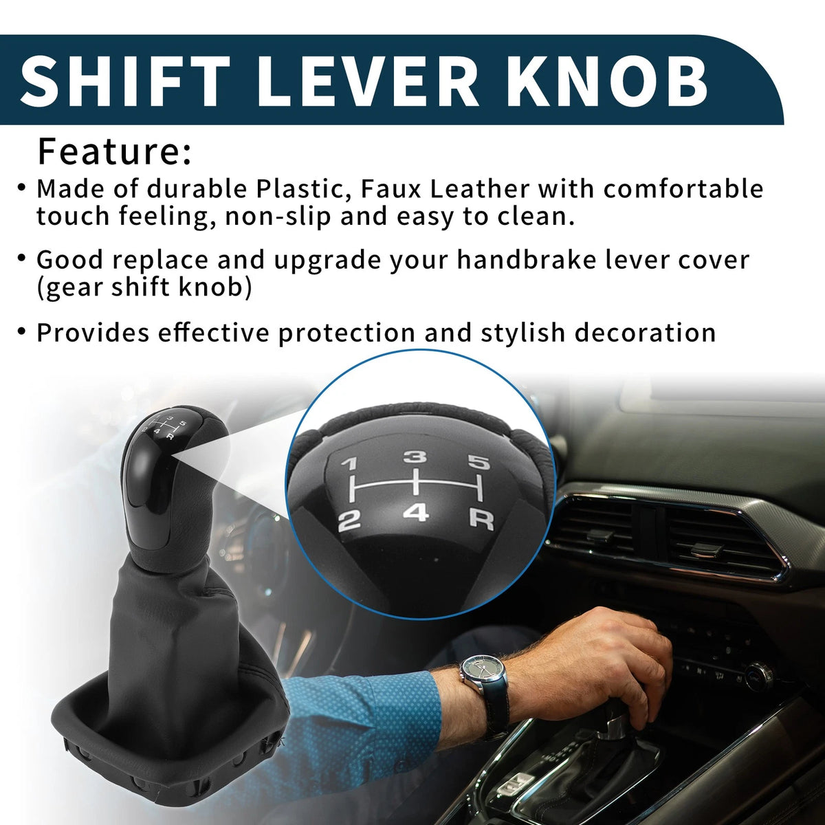 5 Speed Manual Gear Shift Knob with Cover for Mercedes-Benz A-Class (1997-2004)