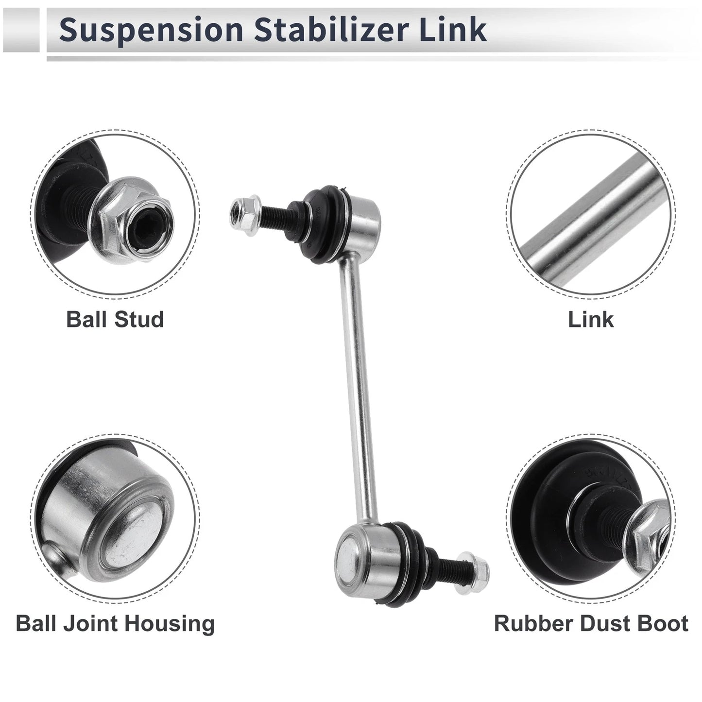 Front Stabilizer Bar Links for Ford Fusion (2010) - 2 x No Bushing