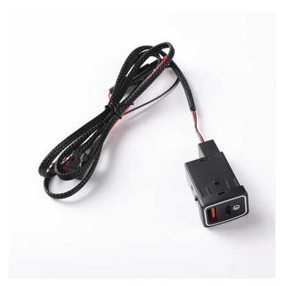 Port Socket for Nissan Sentra Altima Switch Button Convert USB-C PD USB-A QC3.0