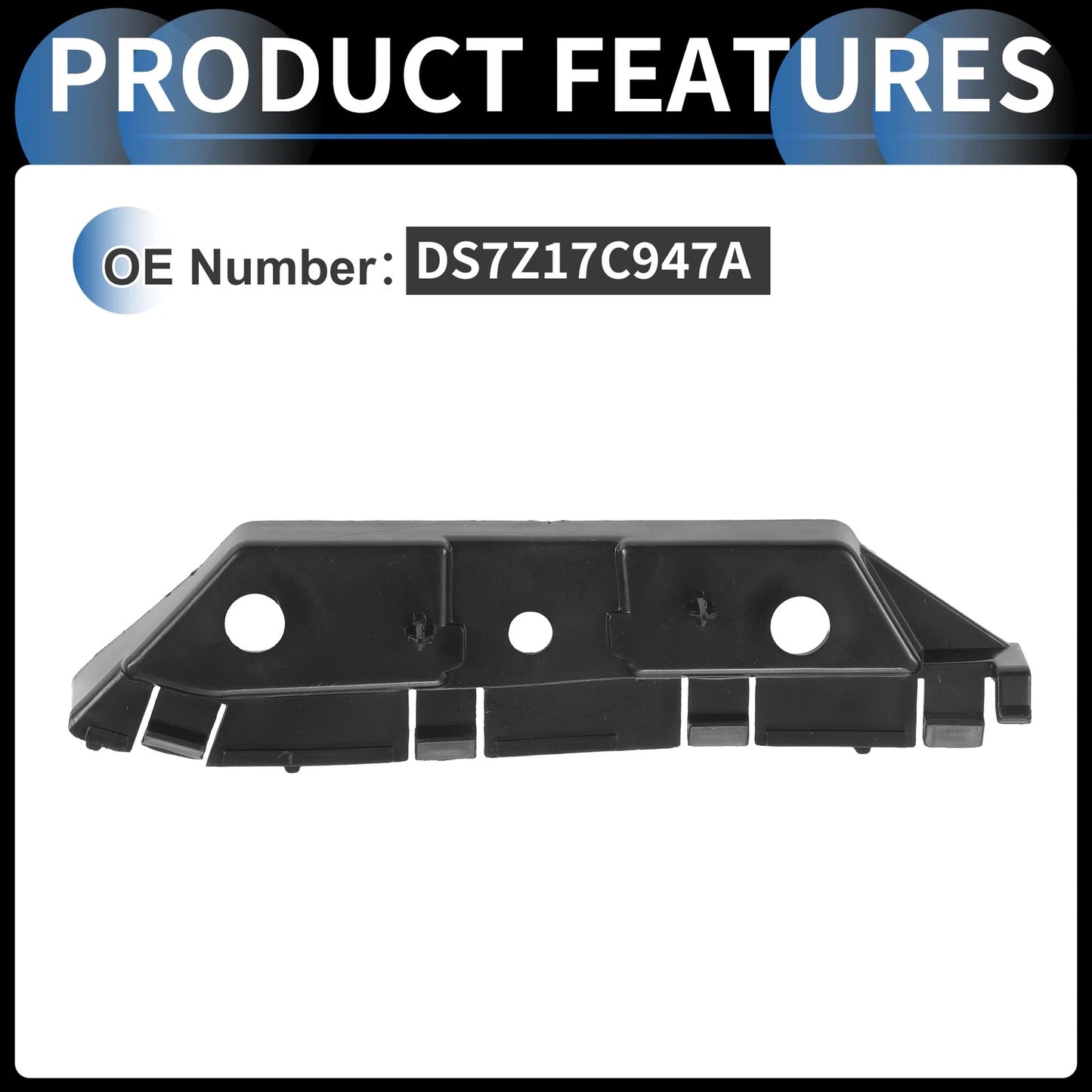 Right Front Bumper Retainer Bracket for Ford Fusion (2013-2016)