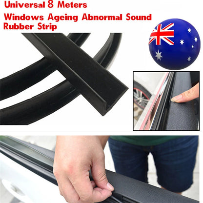 Black Universal Door Glass Window Rubber Seal Strip for Car 8M V-Type