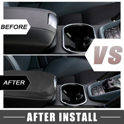 Center Console Armrest Cover Pad for Toyota Camry Hybrid (2012-2017) Black