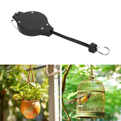 3 x Retractable Plant Hangers Auto Lock Adjustable Hook