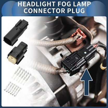 6 Pin Headlight Fog Lamp Connector Plug 1 Set for Ford Mondeo
