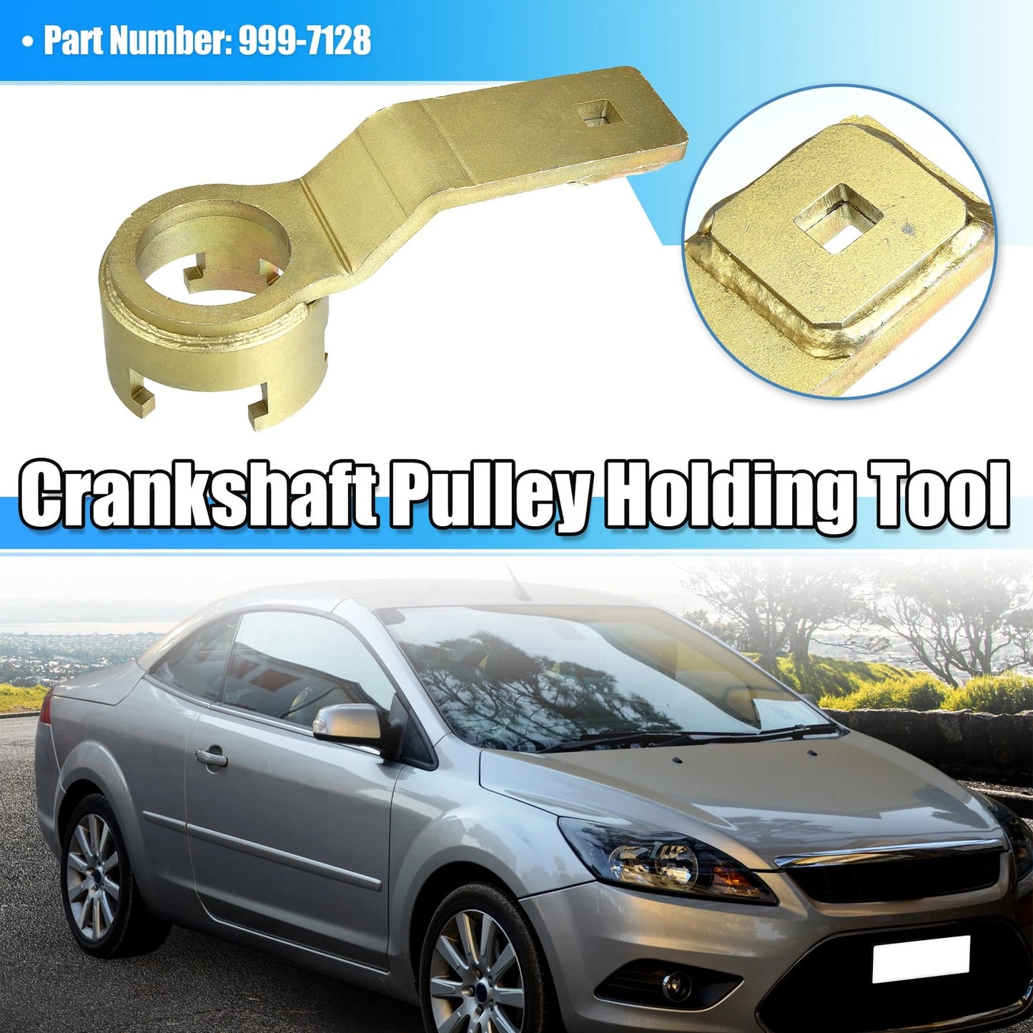 Crankshaft Pulley Holding Tool for Ford 1.8 2.0 2.3 & Volvo