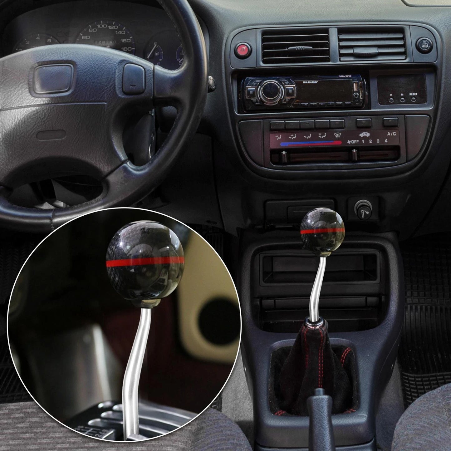 Short Throw Shifter for Honda Civic (1988-2000) Silver Tone