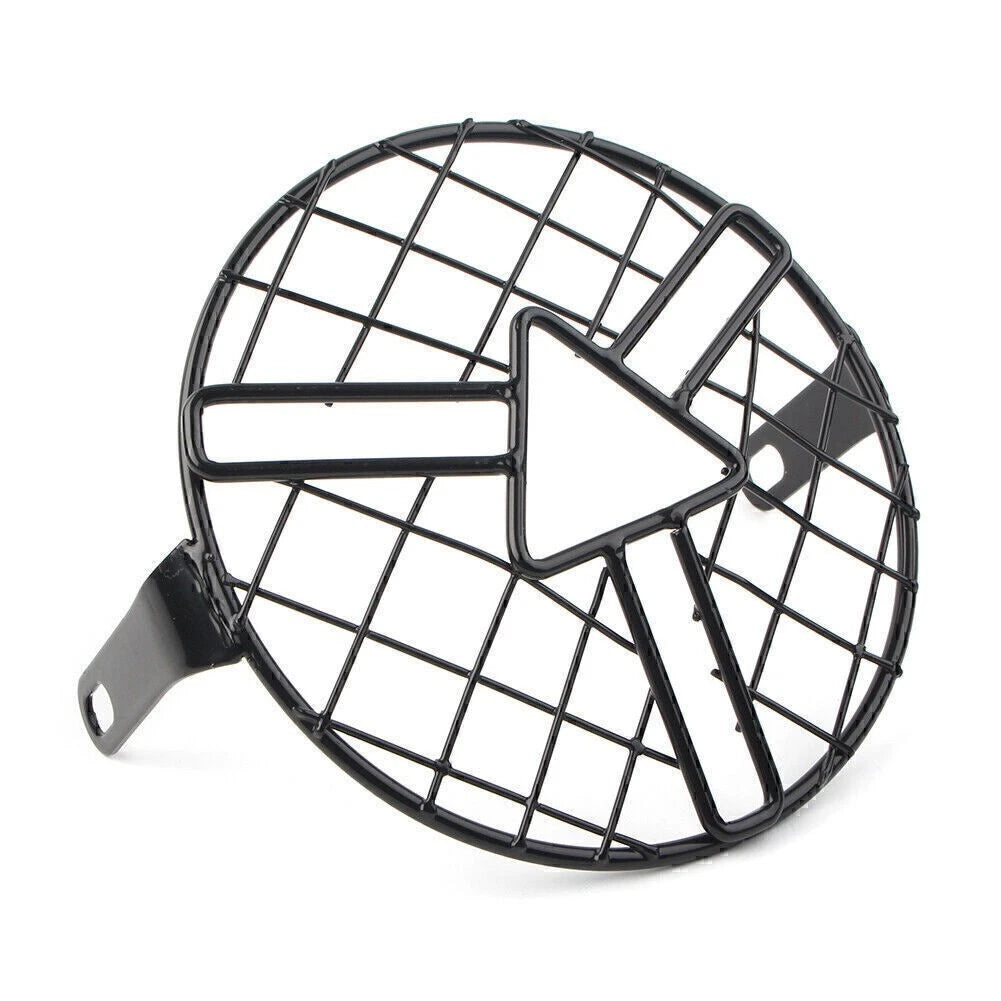 6.5" Headlight Grill Guard Light Cover for Cafe Racer Bobber Motorcycle