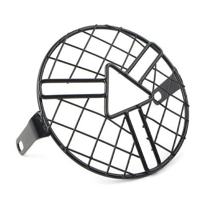 6.5" Headlight Grill Guard Light Cover for Cafe Racer Bobber Motorcycle