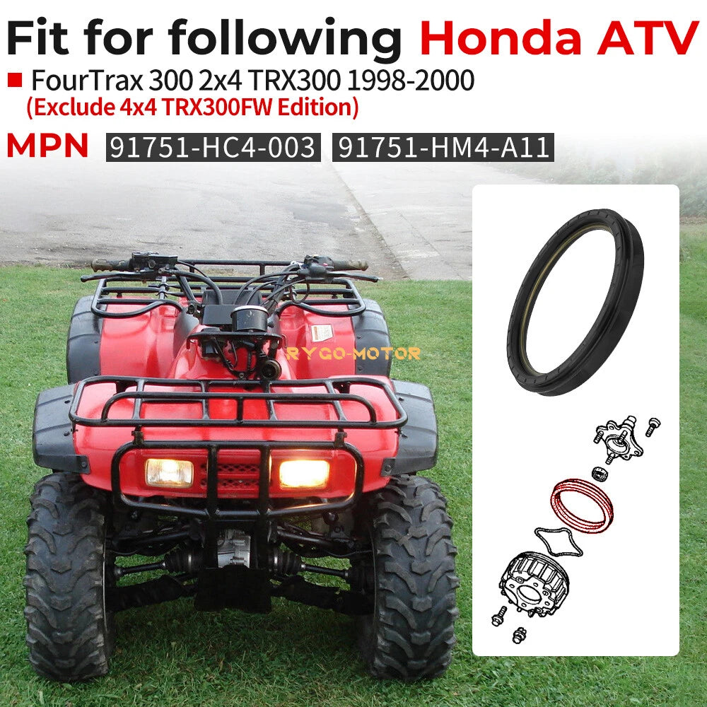 Front Brake Dust Seal 2x4 for Honda Fourtrax TRX300 (1998–2000)