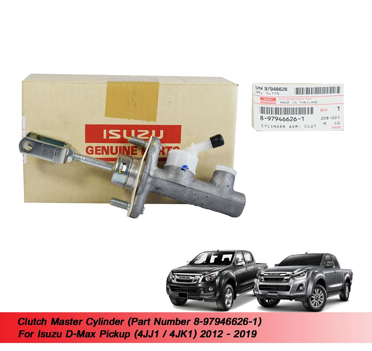 Clutch Master Cylinder for Isuzu Dmax 4JJ1 4JK1 (2012-2019)
