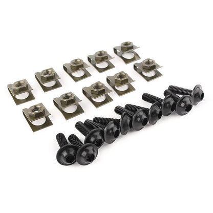 10 x M6 Body Fairing Bolts Fastener Clips for Universal Scooter